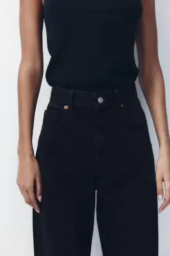 TRF HIGH-RISE WIDE-LEG JEAN - Чёрный - 5