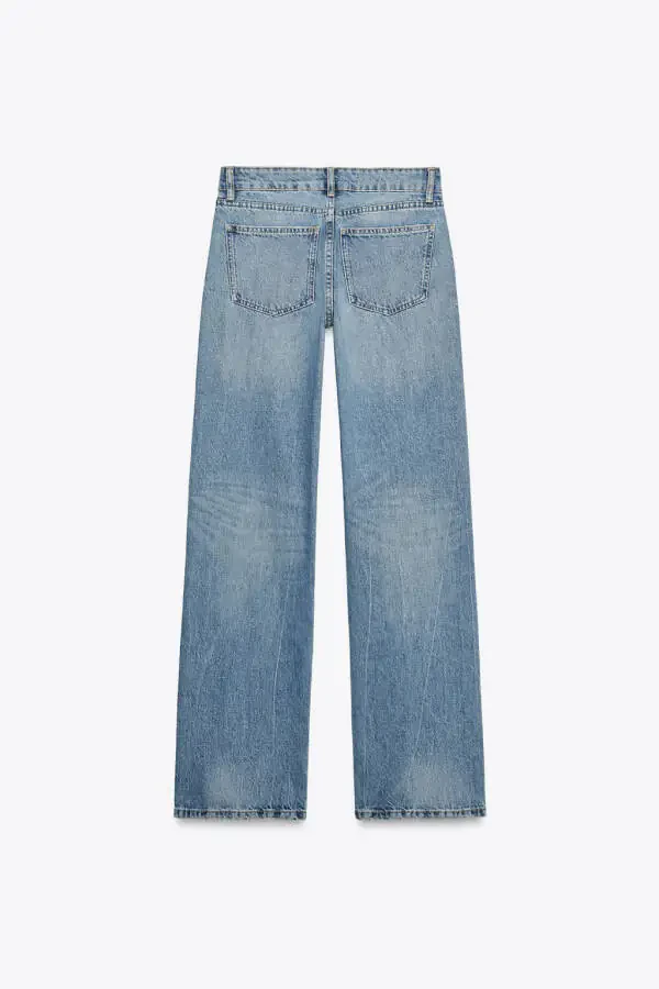 TRF LOW WAIST WIDE LEG JEANS-Light blue - 8