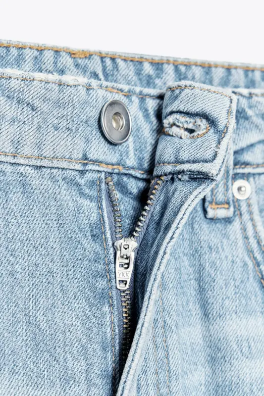 TRF MID-RISE WIDE LEG BALLOON JEANS-Light blue - 8