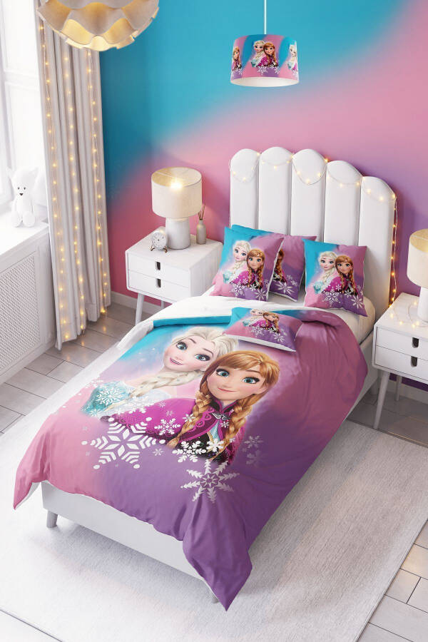 Tri-Color Rainbow Elsa and Anna Baby and Child's Room Duvet Cover Set - 1