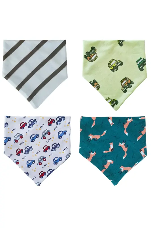 Triangle Bib, Cotton Saliva & Feeding Bibs, 10 Pieces - 5