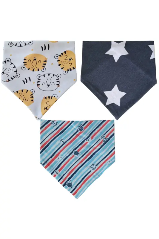 Triangle Bib, Cotton Saliva & Feeding Bibs, 10 Pieces - 6