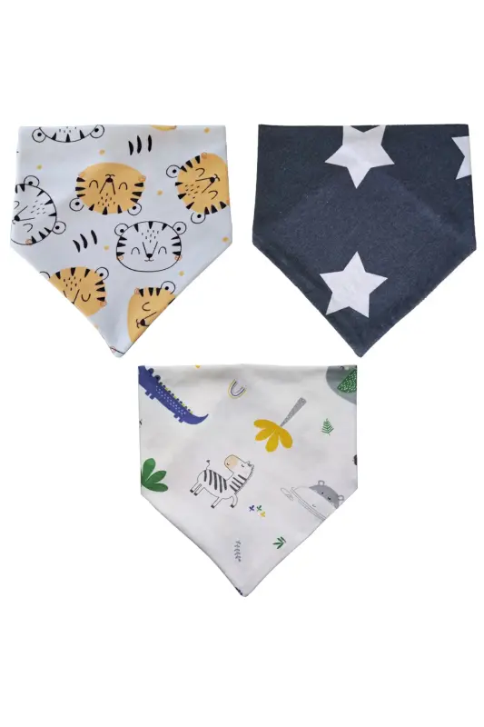Triangle Bib, Cotton Saliva & Feeding Bibs, 10 Pieces - 5