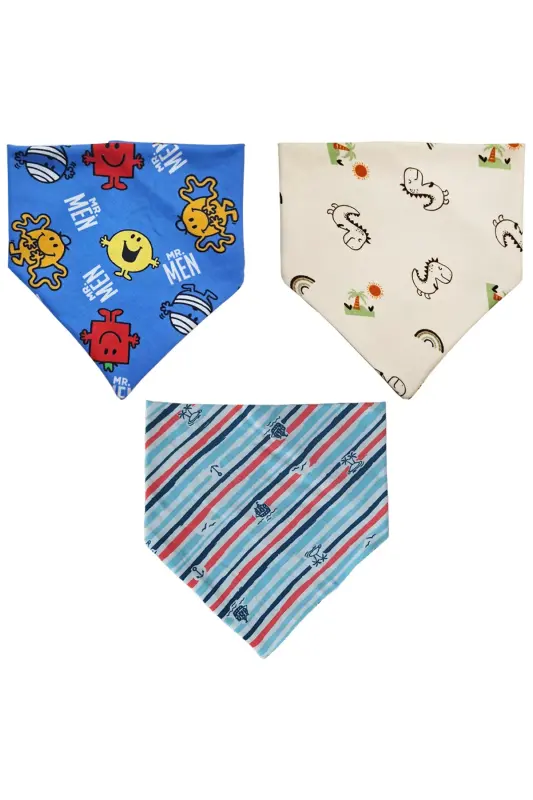 Triangle Bib, Cotton Saliva & Mama Bib, 10 Pieces - 3