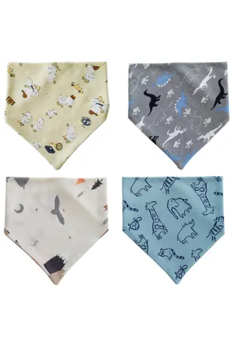 Triangle Bib, Cotton Saliva & Mama Bib, 10 Pieces - 4