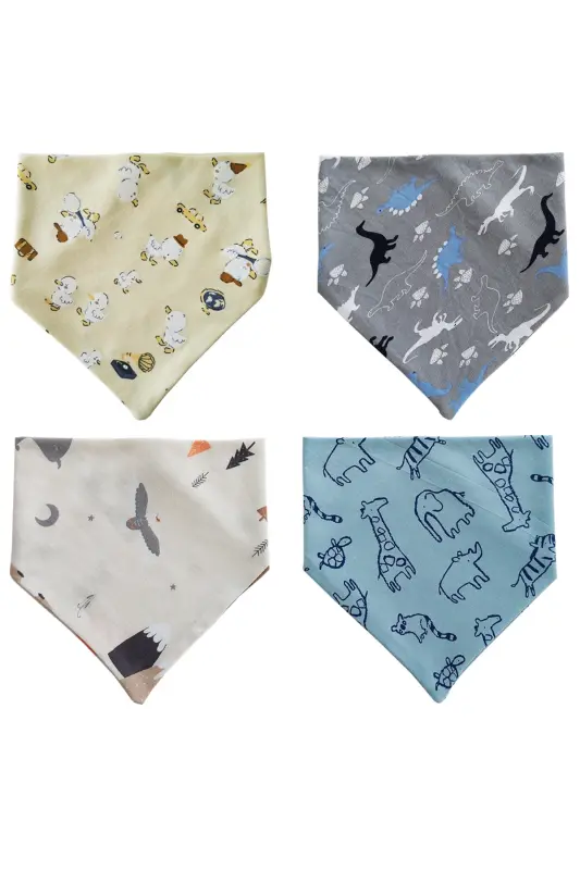 Triangle Bib, Cotton Saliva & Mama Bib, 10 Pieces - 4