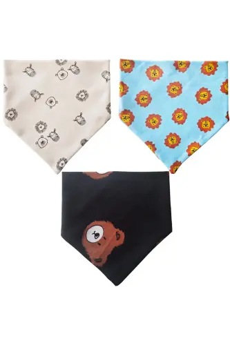 Triangle Bib, Cotton Saliva & Mama Bib, 10 Pieces - 3