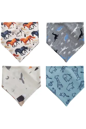 Triangle Bib, Cotton Saliva & Mama Bib, 10 Pieces - 4