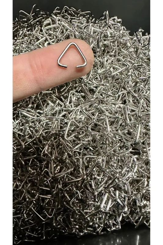 TRIANGULAR CONNECTING FITTING (100 pcs) Silver - MEGA METAL AKSESUAR