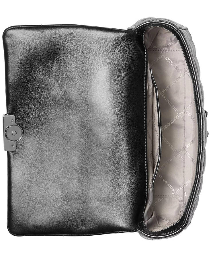 Tribeca Large Convertible Chain Shoulder Bag Gunmetal - 2