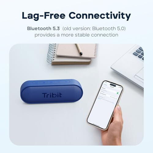 Tribit Bluetooth Hoparlör, XSound Go Hoparlör 16W Yüksek Ses ve Derin Bas, 24 Saat Çalma Süresi, IPX7 Su Geçirmez, Bluetooth 5.0 TWS Eşleştirmeli Taşınabilir Kablosuz Hoparlör Ev ve Açık Alanlar İçin (Geliştirilmiş) - 6