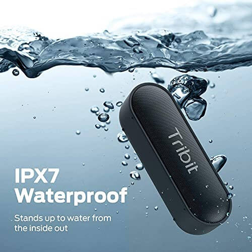 Tribit Bluetooth Speaker, XSound Go Speaker with 16W Loud Sound & Deeper Bass, 24H Playtime, IPX7 Waterproof, Bluetooth 5.0 TWS Pairing Portable Wireless Speaker for Home, Outdoor (Upgraded) - 12