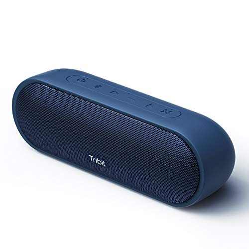 Tribit MaxSound Plus Ko'chma Bluetooth Karnay, 24Vt Simsiz Karnay Kuchliroq Ovoz bilan, Ajoyib XBass, IPX7 Su o'tkazmaydigan, 20 soatlik O'ynash vaqti, Partiya uchun 100 fut Bluetooth diapazoni, Tashqi (Moviy) - 1