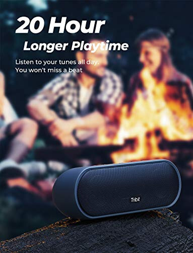 Tribit MaxSound Plus Portable Bluetooth Speaker, 24W Wireless Speaker with Powerful Louder Sound, Exceptional XBass, IPX7 Waterproof, 20-Hour Playtime, 100 ft Bluetooth Range for Party, Outdoor (Blue) - 4