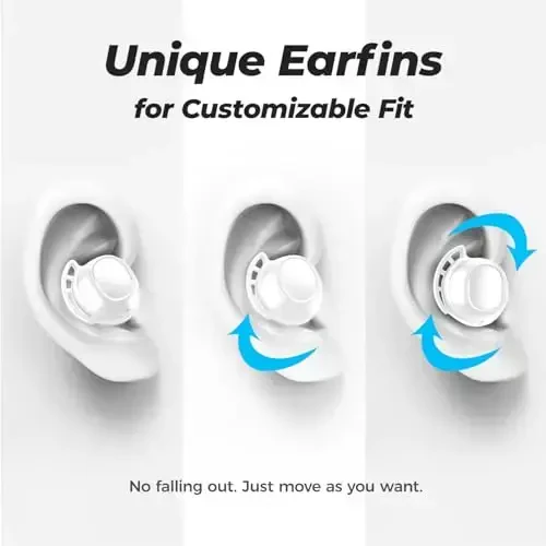 Tribit simsiz quloqchinlar, 110 soatlik Bluetooth 5.3 IPX8 suv o'tkazmaydigan qo'ng'iroq shovqinini kamaytirish Bluetooth quloqchinlari Mikrafonli quloq ichidagi simsiz quloqchinlar, Flybuds 3 oq - 5