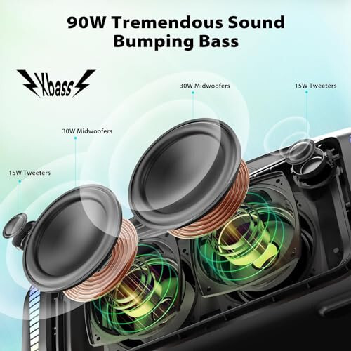Tribit StormBox Blast Ko'chma Hoparatori: 90 Vt Kuchli Stereo Ovoz, XBass bilan, IPX7 Su o'tkazmaydigan Bluetooth Hoparatori, LED Chiroq, PowerBank, Bluetooth 5.3&TWS, Maxsus EQ, 30 soat Davom etadigan O'yin vaqti ochiq havoda - Tribit (1)
