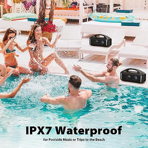 Tribit StormBox Blast Portable Speaker: 90W Loud Stereo Sound with XBass, IPX7 Waterproof Bluetooth Speaker with LED Light, PowerBank, Bluetooth 5.3&TWS, Custom EQ, 30H Playtime for Outdoor - 13