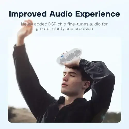 Tribit XSound Go Bluetooth dinamik 16W baland ovoz va boy bas, 24 soatlik ijro etish vaqti, IPX7 suv o'tkazmaydigan, simsiz stereo ulanish, USB-C, uy, tashqi makon, sayohat uchun portativ simsiz dinamik (ko'k) - 3