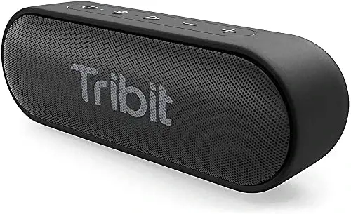 Tribit XSound Go Bluetooth Speaker, 16W Portable Wireless Speaker with Loud Sound, 24H Playtime, IPX7 Waterproof, Custom EQ, XBass, BT5.3, TWS Pairing, Type-C, Outdoor/Home/Travel/Beach/Shower (Black) - 1