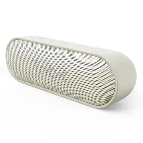 Tribit XSound Go Bluetooth Speaker, 16W Portable Wireless Speaker with Loud Sound, 24H Playtime, IPX7 Waterproof, Custom EQ, XBass, BT5.3, TWS Pairing, Type-C, Outdoor/Home/Travel/Beach/Shower (White) 