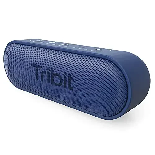 Tribit XSound Go Bluetooth Speaker with 16W Loud Sound & Rich Bass, 24H Playtime, IPX7 Waterproof, Wireless Stereo Pairing, USB-C, Portable Wireless Speaker for Home, Outdoors, Travel (Blue) 