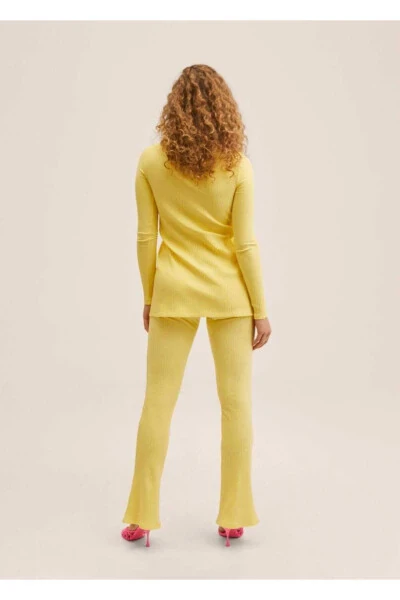 Tricot Trousers with Side Slits - 4