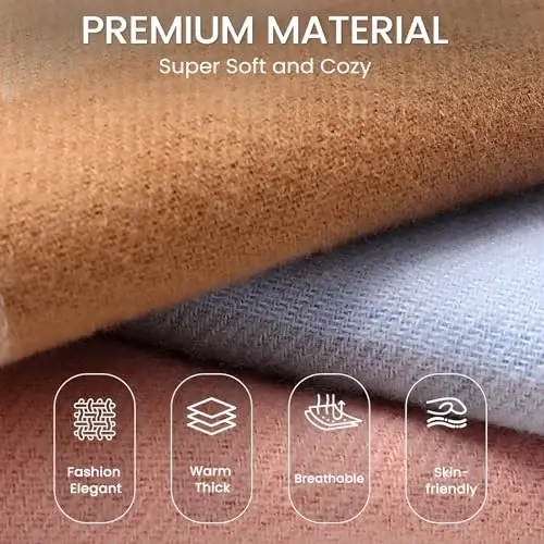 Trifabric Winter Scarfs for Women, CasModazoneere Feel Plaid Scarf, Long Blanket Scarf, Winter/Fall PasModazoneina Shawls and Wraps - 6