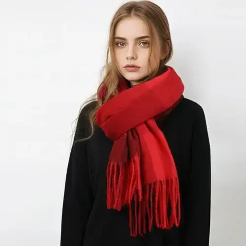 Trifabricy Winter Scarfs for Women, CasModazoneere Feel Plaid Scarf, Long Blanket Scarf, Winter/Fall PasModazoneina Shawls and Wraps - MODAZONE (1)