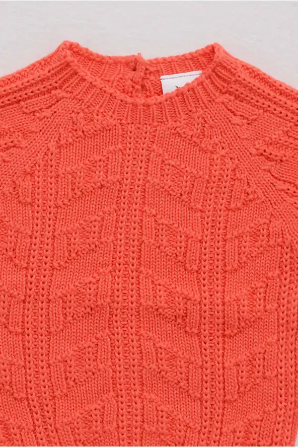 Bebek Uzun Kollu Triko Kazak-PEMBE - 3