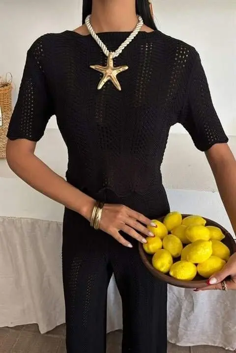 Triko Bluz Pantolon İkili Takım 10084-025 - 8