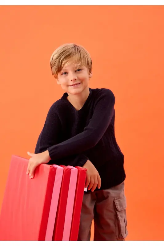 TRİKO ÇOÇUK KAZAK-LACİVERT - 2