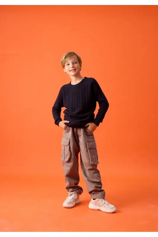 TRİKO ÇOÇUK KAZAK-LACİVERT - 3