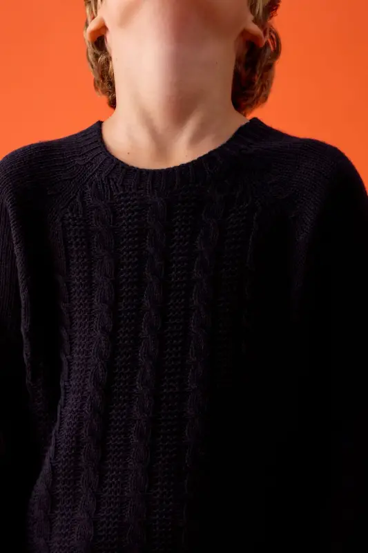 TRİKO ÇOÇUK KAZAK-LACİVERT - 4