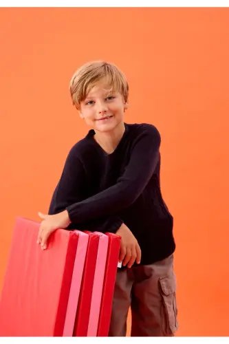 TRİKO ÇOÇUK KAZAK-LACİVERT - NISRAKIDS (1)