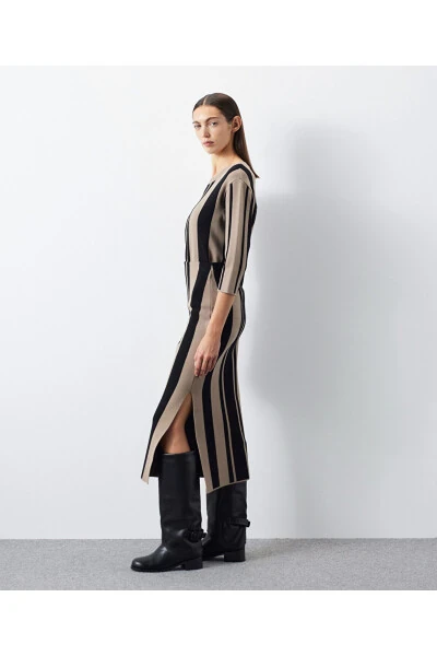 Colorblock triko etek - İPEKYOL (1)