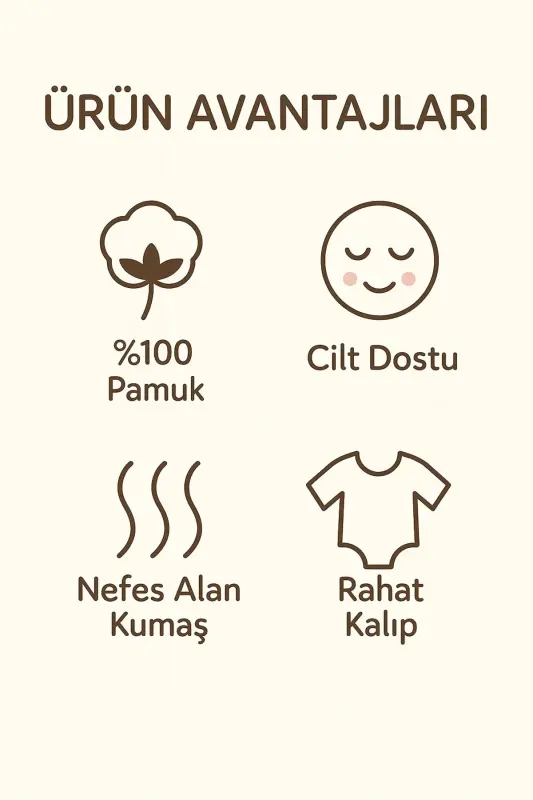 Triko Kapüşonlu Çift Katlı Kız - Erkek Bebek Hırka Mont-Bej - 5