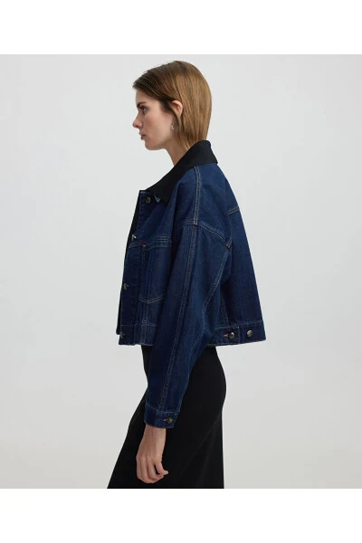 Triko mix denim kurtka - 6