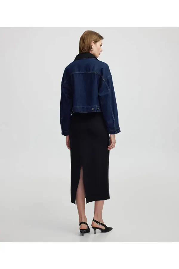 Triko mix denim kurtka - 7