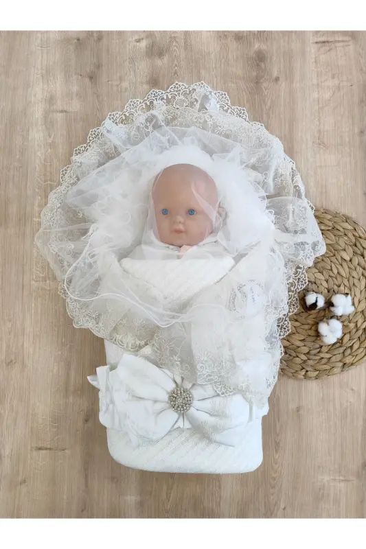 Triko O'rash Chaqaloq Kundagi Unisex Chaqaloq Tashqi Kundak Adyol Kasalxonadan Chiqish Kundak Adyol-EKRU - 11