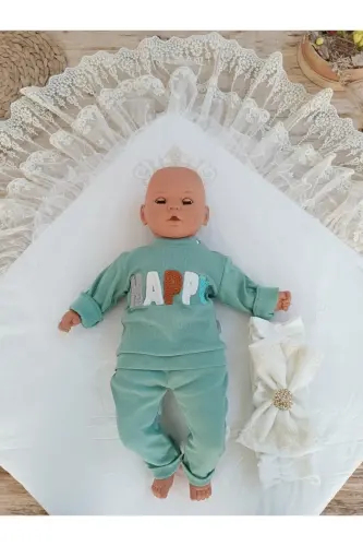 Triko O'rash Chaqaloq Kundagi Unisex Chaqaloq Tashqi Kundak Adyol Kasalxonadan Chiqish Kundak Adyol-EKRU - 4