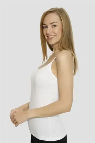 Трикотаж с женскими бретельками и лифом из белого люкрина в 3 штуках Angelino Underwear - 4