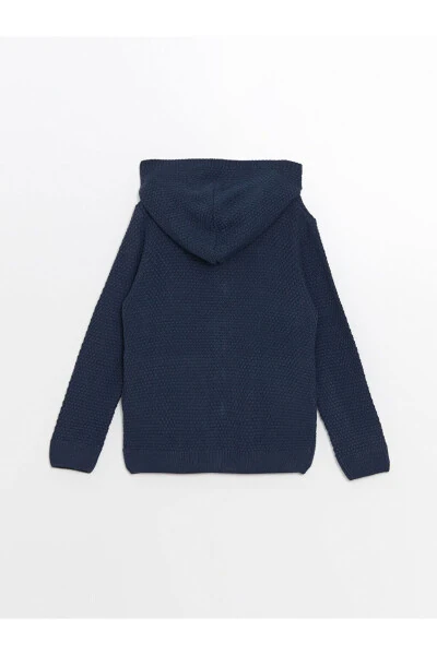 Трикотажный кардиган с капюшоном для мальчиков - 3