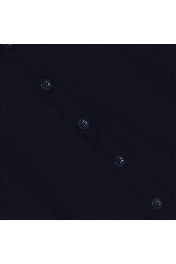 Трикотажный кардиган с V-образным вырезом для мальчиков - 13009 - Темно-синий - 6