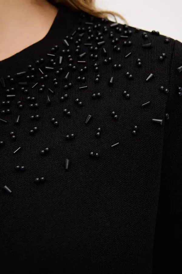 Трикотажный кардиган с вышивкой-001 - 2