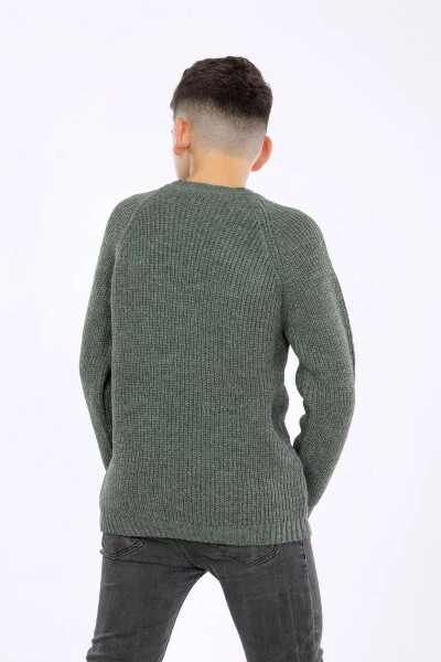 Трикотажный свитер базового стиля для мальчика, regular fit - 3