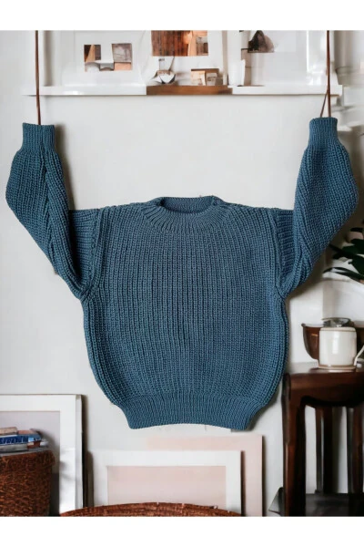 Трикотажный свитер эластичный детский Селаник велосипедный воротник 1-5 лет - 5