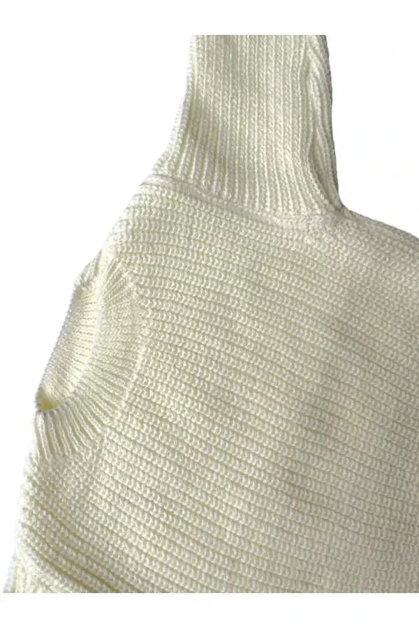 Трикотажный свитер эластичный унисекс для младенцев и детей Selanik с воротником-стойкой 1-5 лет - 2