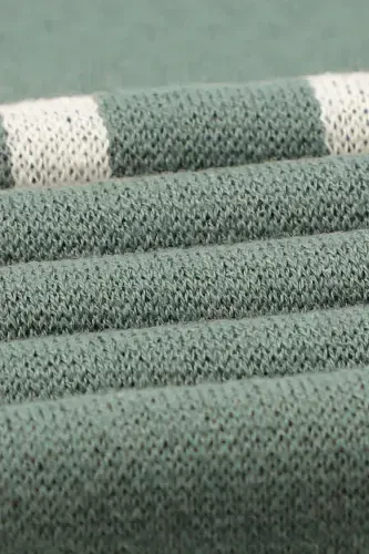 Трикотажный вязаный детский плед для девочек и мальчиков 85 см x 85 см Милый олененок зеленый-зеленый - 3