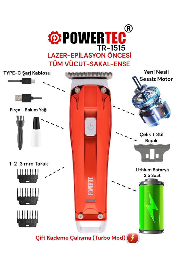 Триммер для бороды и шеи Tr-1515 - 6