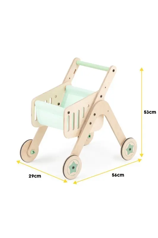 Trio Shopper Yürüteç ve Oyuncak Avm Arabası - renksiz - 4